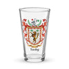Tuohy Family Crest beer glass