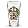 Turner Family Crest beer glass