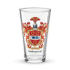 Underwood Family Crest beer glass