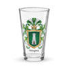 Vasquez Family Crest beer glass