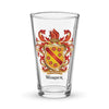 Warner Family Crest beer glass