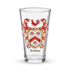 Widdup Family Crest beer glass
