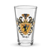 Wolfe Family Crest beer glass