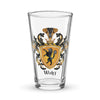 Wolff Family Crest beer glass
