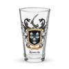 Kennedy Family Crest beer glass