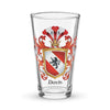 Davis Family Crest beer glass