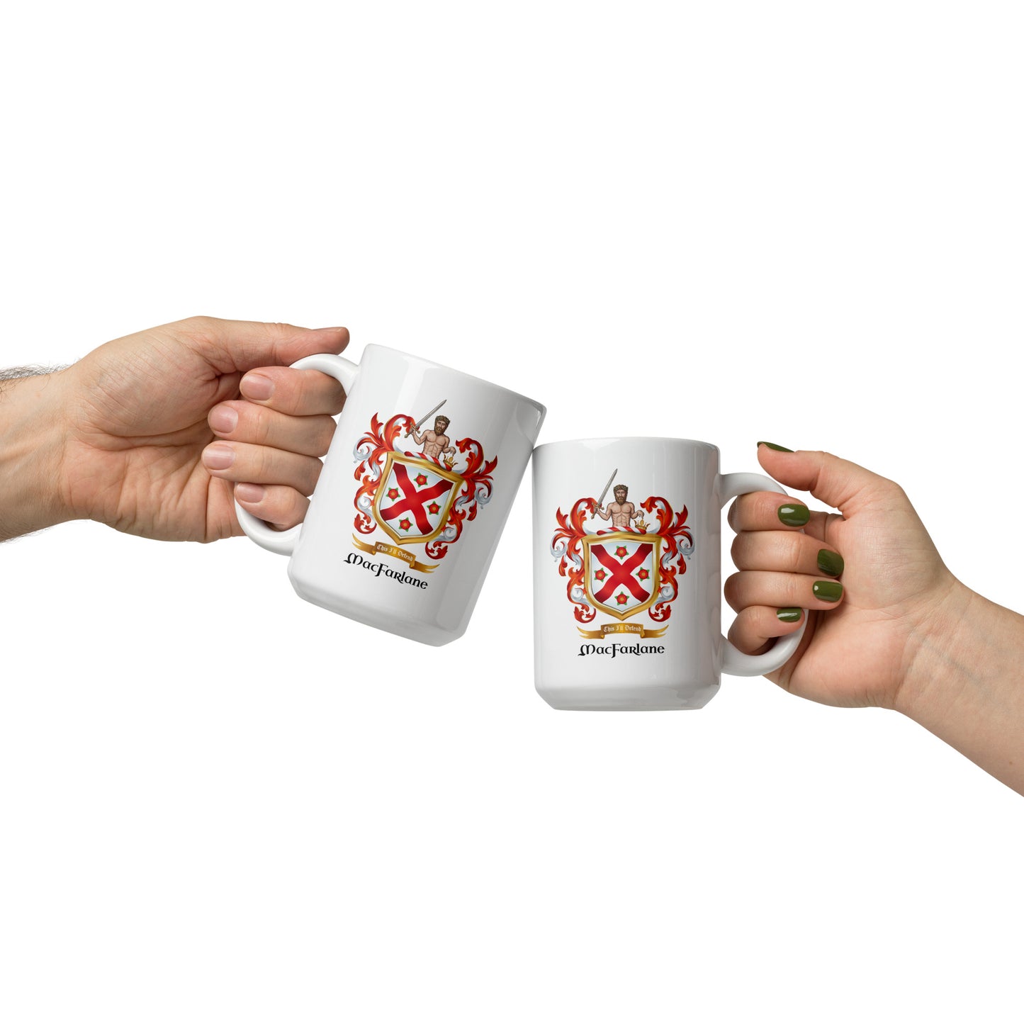 MacFarlane Family Crest mug - Uppercase F