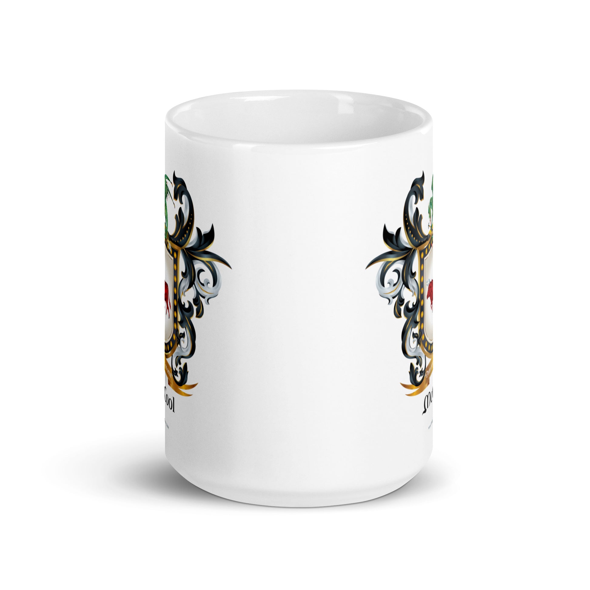 McCool Family Crest mug - red bull-Family Crests Store