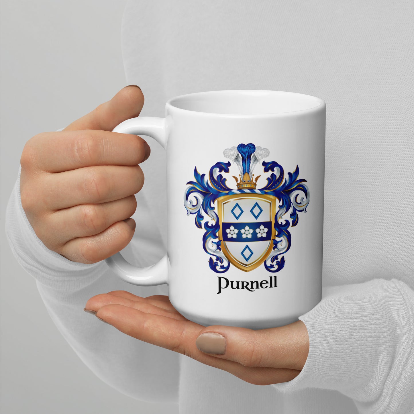 Purnell Family Crest mug