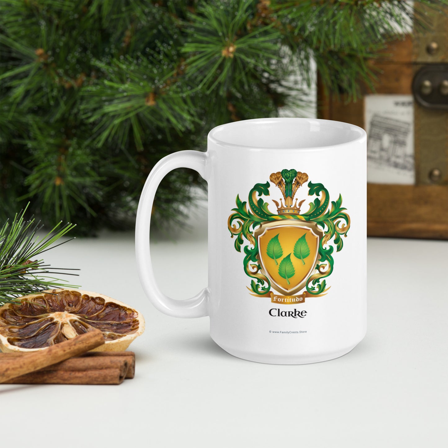 Clarke Family Crest mug-Family Crests Store